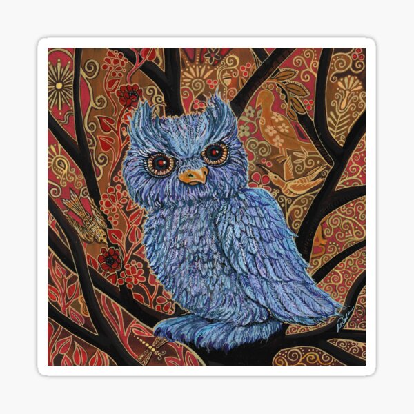 Embellished Owl Sticker