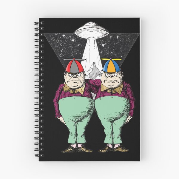 Item preview, Tweedle Dee and Tweedle Dum about to be Adbucted by an Alien Spaceship designed and sold by ColorfulMystic.