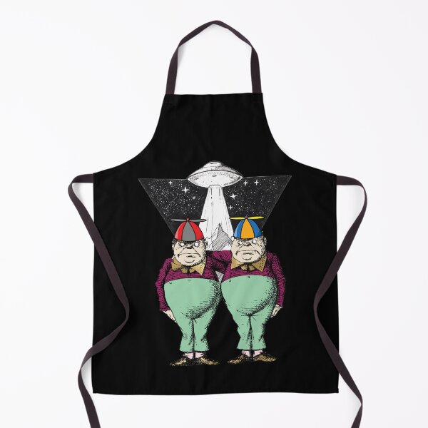 Item preview, Tweedle Dee and Tweedle Dum about to be Adbucted by an Alien Spaceship designed and sold by ColorfulMystic.