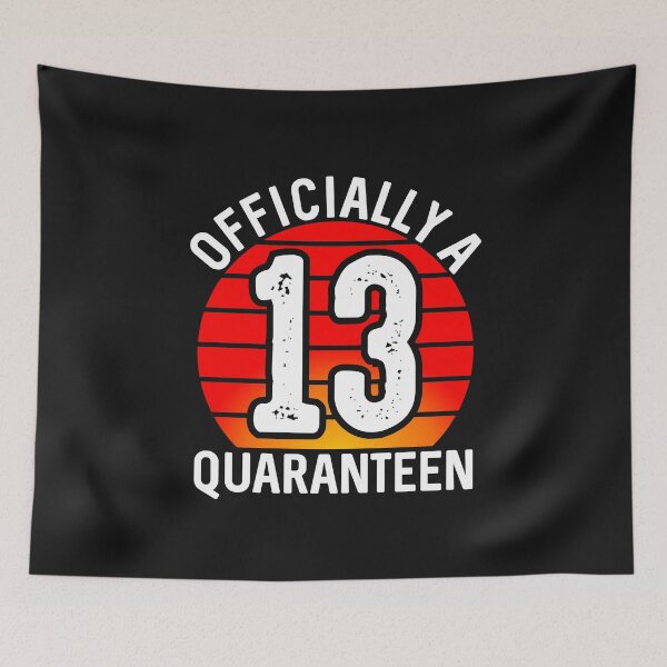 Item preview, Officially a Quaranteen Teenager I turned 13 years in Quarantine Birthday Funny 13th Bday Boy Girl Son Daughter Teenager Gift designed and sold by alenaz.