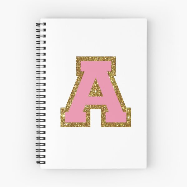 Artikelvorschau, goldener und rosa Uni-Buchstabe A. entworfen und verkauft von byleahwithlove.