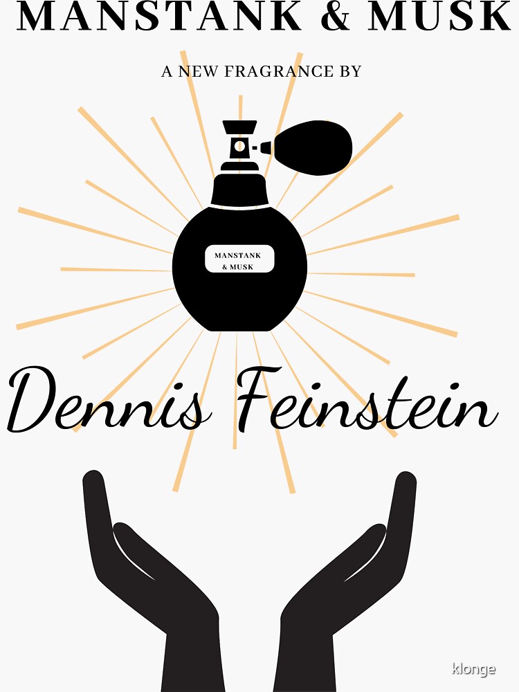 "Parks and Rec Dennis Feinstein Cologne Logo" Sticker by klonge Redbubble