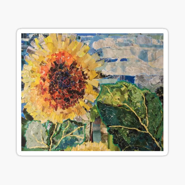 Sunflower on a Cloudy Day Sticker