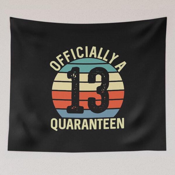 Item preview, Turning 13 years old in Quarantine Birthday Officially a Quaranteen Official Teenager 13th Bday Vintage 2020 Pun designed and sold by alenaz.