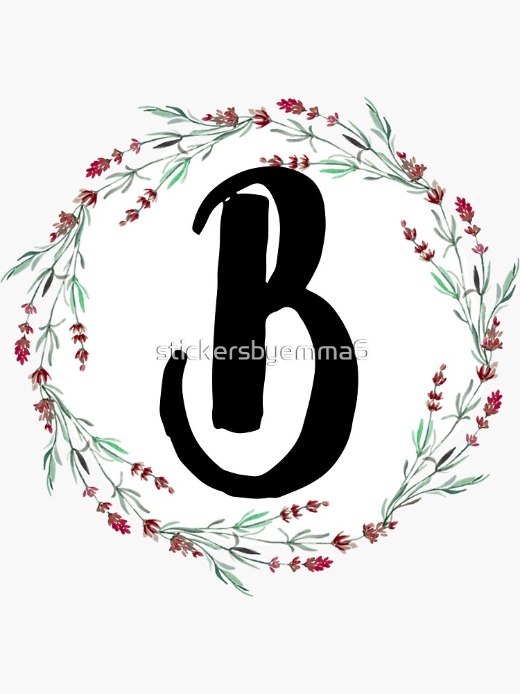 "B" Sticker For Sale By Stickersbyemma6 | Redbubble