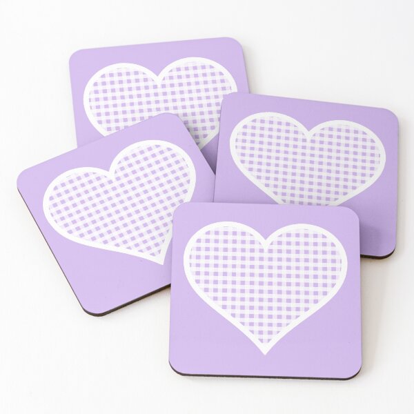 Item preview, Pastel Purple and White Gingham Heart designed and sold by Bumblefuzzies.
