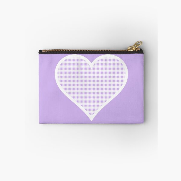 Item preview, Pastel Purple and White Gingham Heart designed and sold by Bumblefuzzies.
