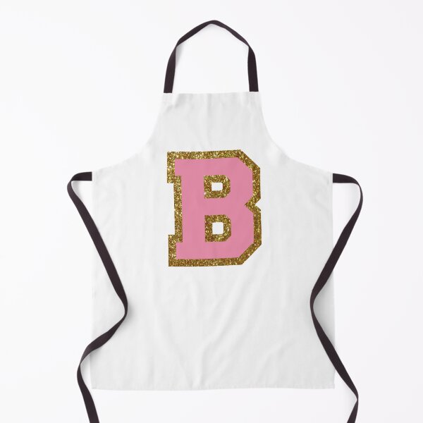 Item preview, gold and pink varsity letter B designed and sold by byleahwithlove.
