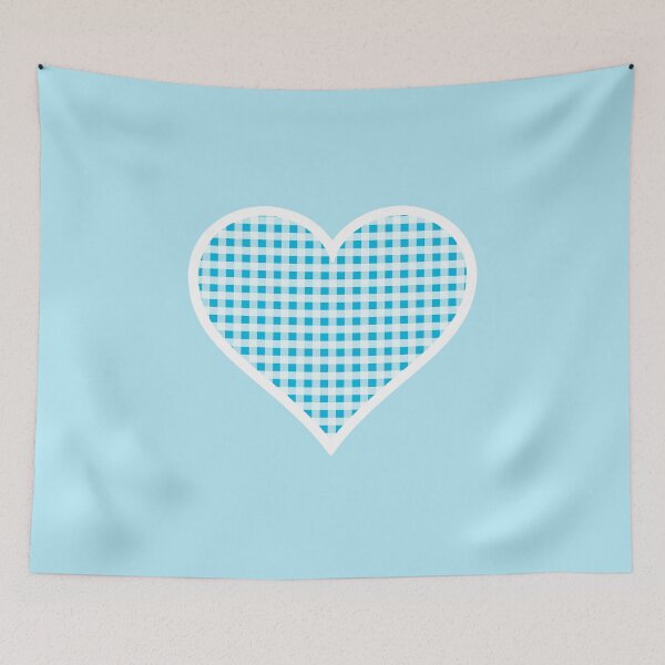 Item preview, Corazón de guinga azul y blanco designed and sold by Bumblefuzzies.