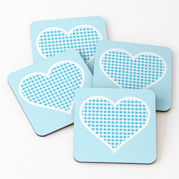 Item preview, Blue and White Gingham Heart designed and sold by Bumblefuzzies.