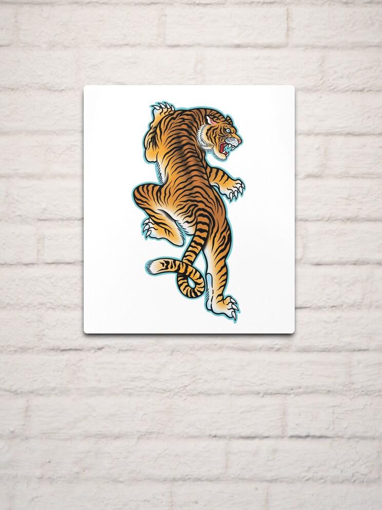 Tiger Jump Color Tattoo Anger Tiger Stock Illustration 2205848271 |  Shutterstock