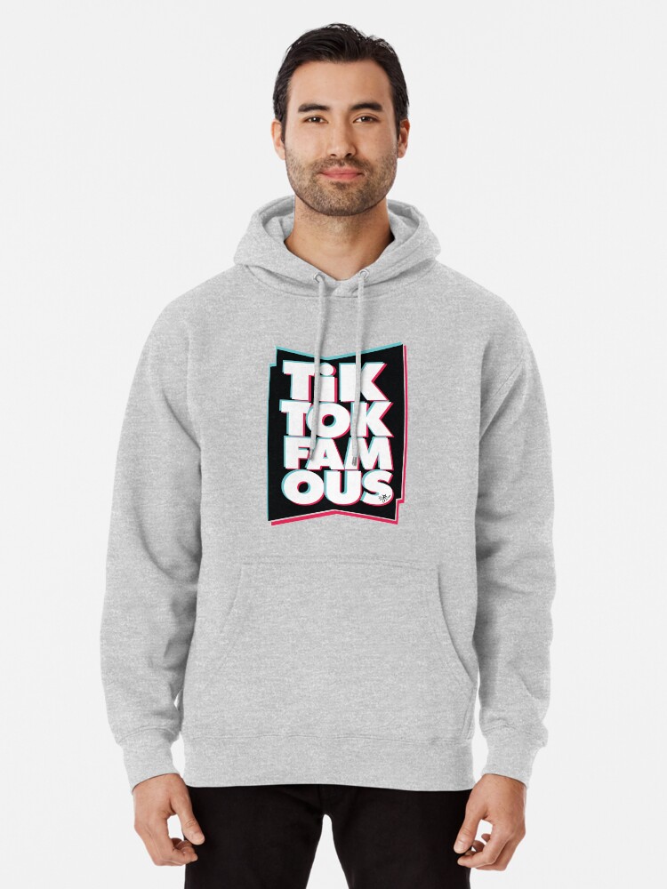  Sweat   capuche pais  Tik  Tok  Famous Noir G om trique 