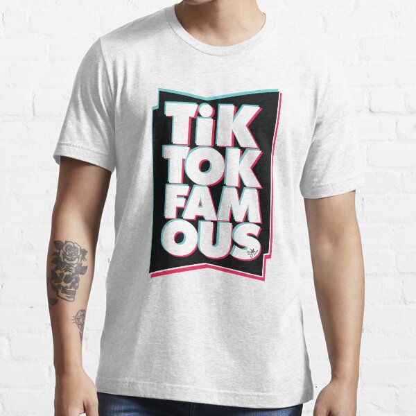 "Tik Tok Famous Geometric Black" Tshirt for Sale by Sc0ttay