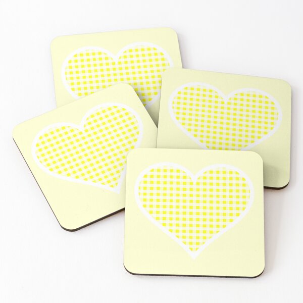 Item preview, Yellow and White Gingham Heart designed and sold by Bumblefuzzies.
