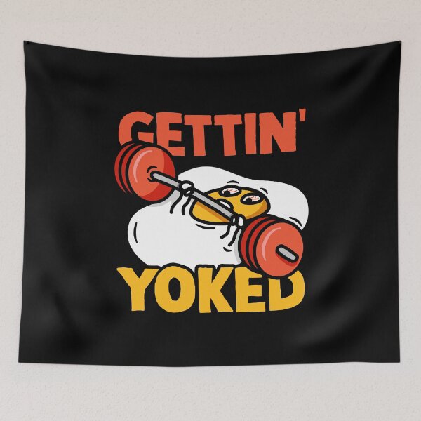 Item preview, Getting Yoked Funny Benching Egg Man designed and sold by hadicazvysavaca.