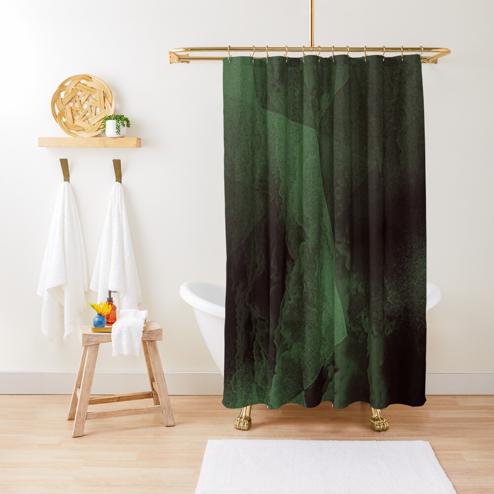 "Moss green, cloudy, camouflage design." Shower Curtain for Sale by