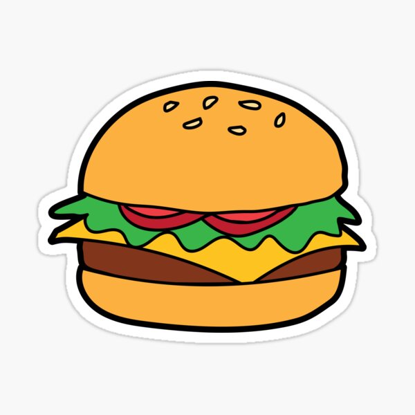 Burger Sticker for Sale by Cathal O'Toole