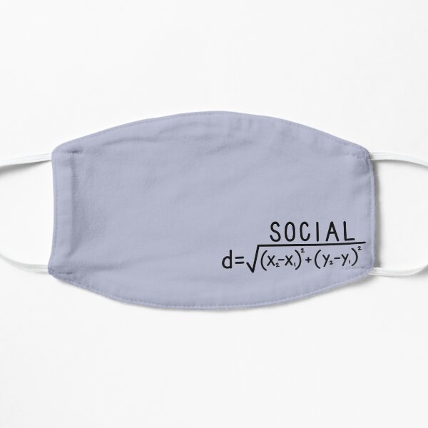 Social Distance (formula) Small/ Repeated Flat Mask