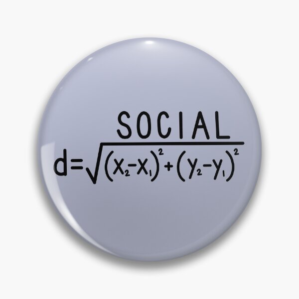 Social Distance (formula) Pin