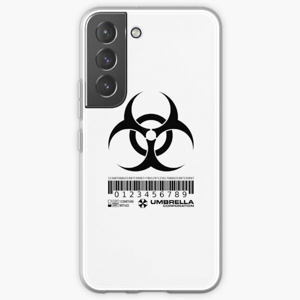 Biohazard corona gear, provided by the corporation. Black on white. Samsung Galaxy Soft Case