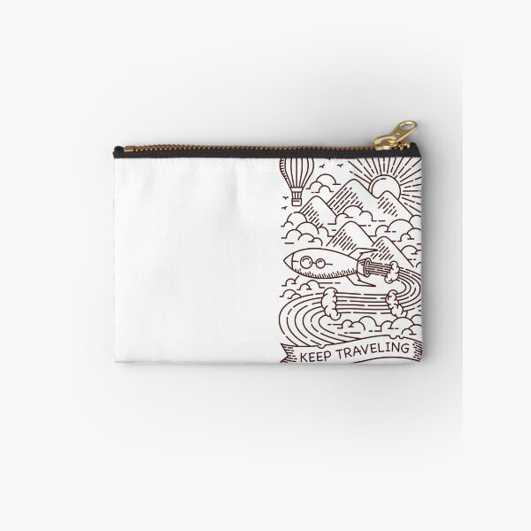Item preview, Rocket travel line illustration designed and sold by teenlabel.