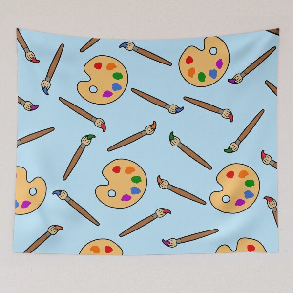 Item preview, Paintbrush and palette pattern designed and sold by Cathal O'Toole.