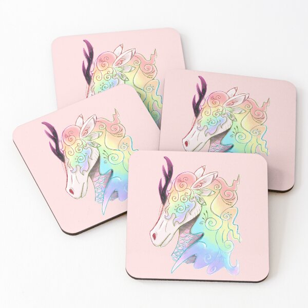 Item preview, Edgy Pastel Rainbow Unicorn Kirin designed and sold by narwhalwall.