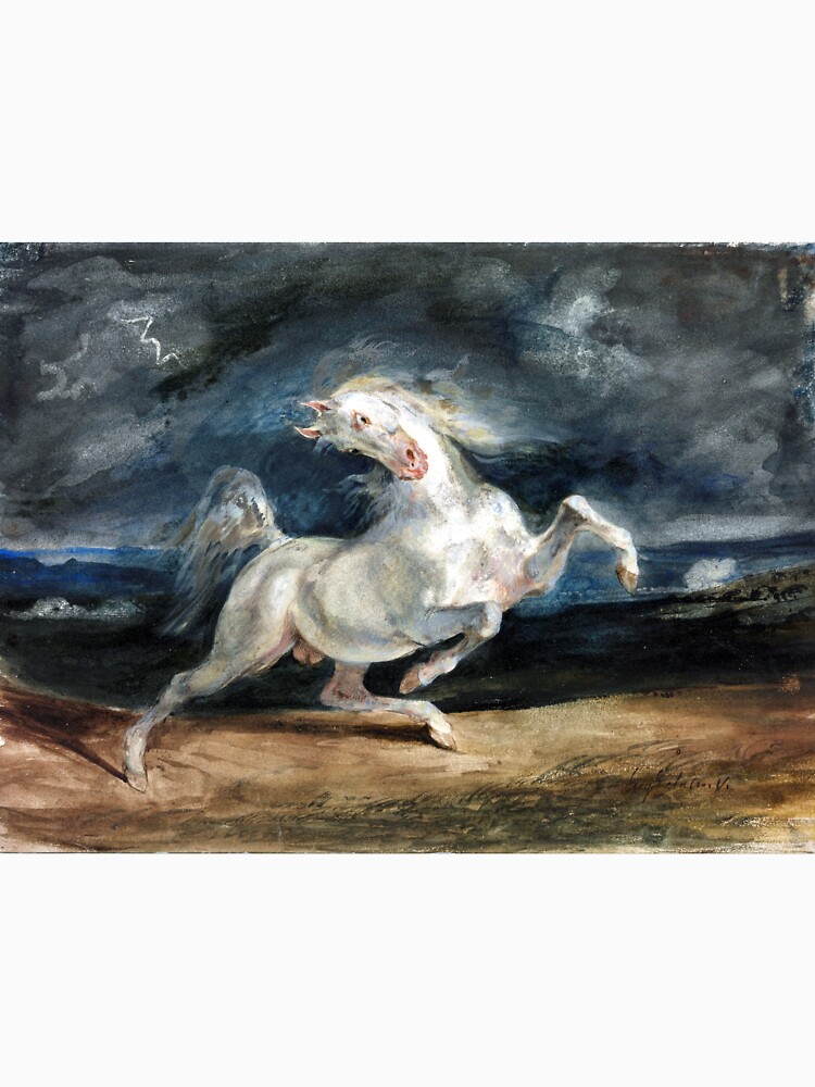 "Eugene Delacroix Horse Frightened by Lightning" Tshirt for Sale by