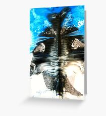 blue monster Greeting Card