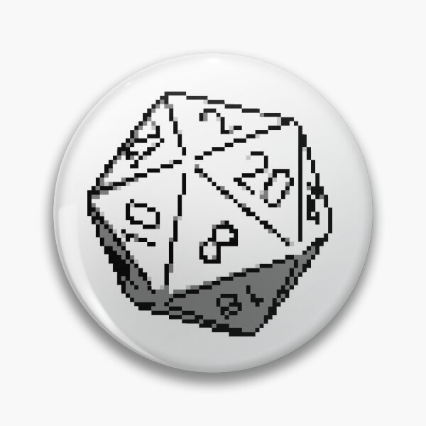 Item preview, D20 Roleplaying Die Icosahedron Pixel Art designed and sold by yisela.