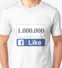 Facebook 1 Million Likes, Friends and Views Unisex T-Shirt