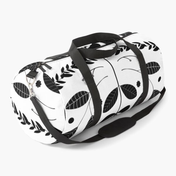 Item preview, Floral black and white modern folk art designed and sold by LaurenHWyatt.