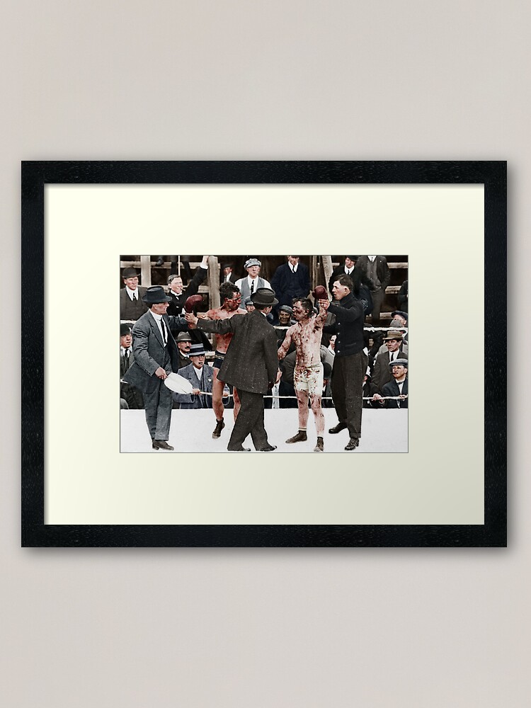 Ray Campbell Vs Dick Hyland 3rd May 1913 Framed Art Print For Sale