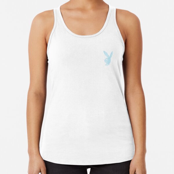 Playboy Tank Tops Redbubble - light blue crop top w rainbow roblox