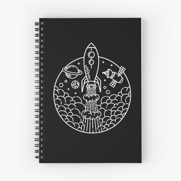 Item preview, Hand drawn rocket adventure line illustration designed and sold by teenlabel.