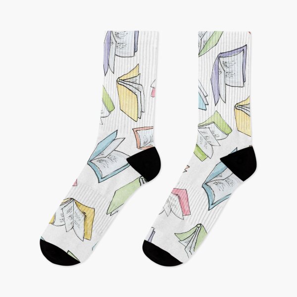 Item preview, Books Pattern - Multicolored watercolor flying books designed and sold by Greengate Images.