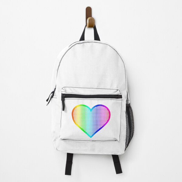 Item preview, Double Rainbow and White Gingham Heart designed and sold by Bumblefuzzies.