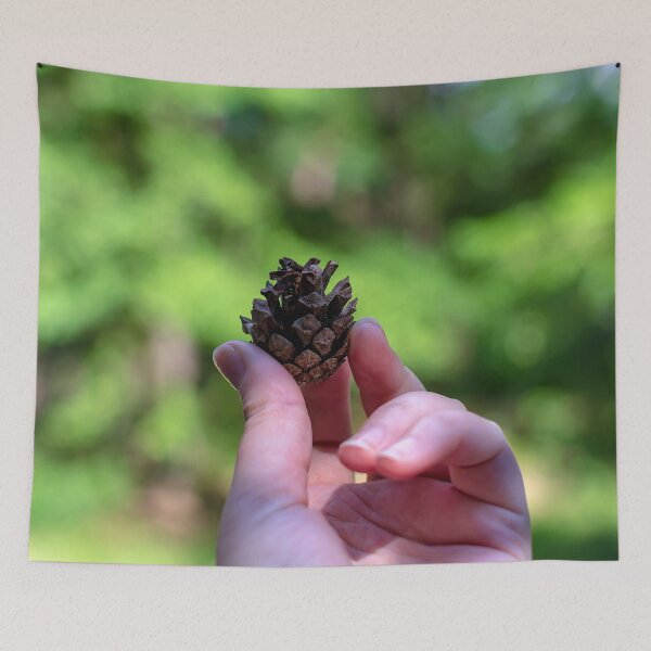 Item preview, Hand holding pine cone designed and sold by lena-maximova.