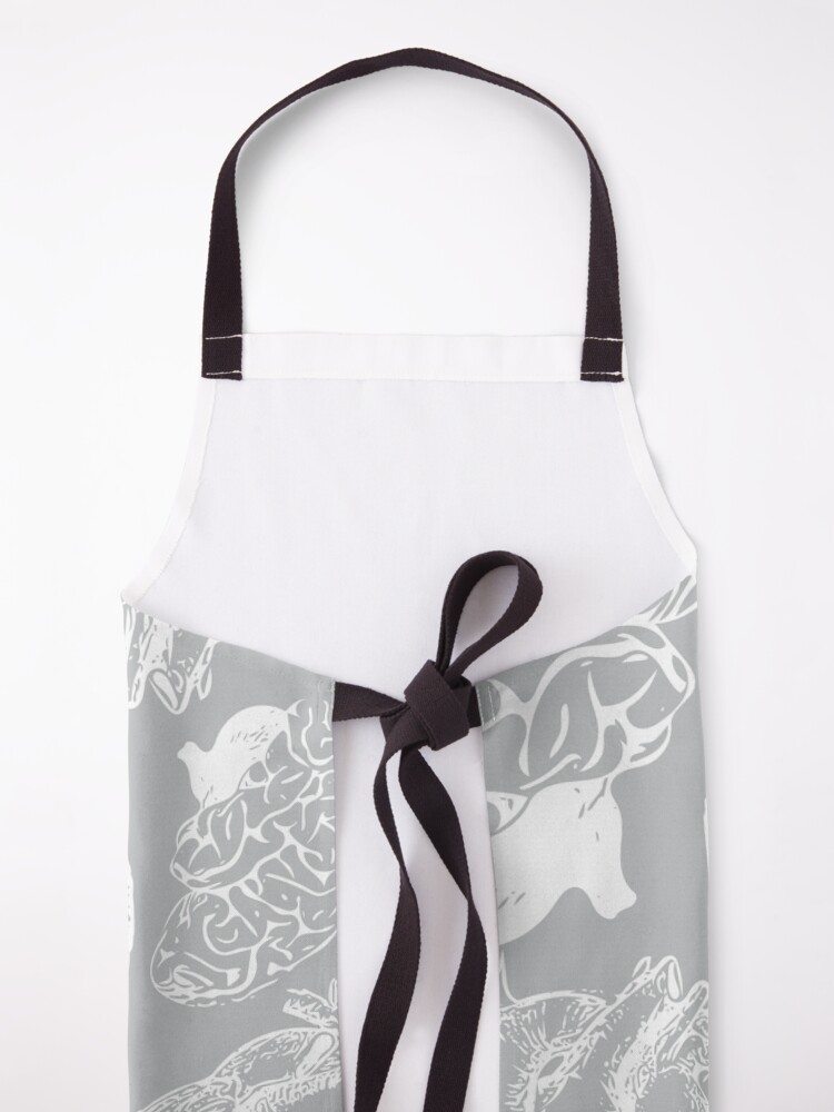Alternate view of Anatomical Organs - White on Grey Apron