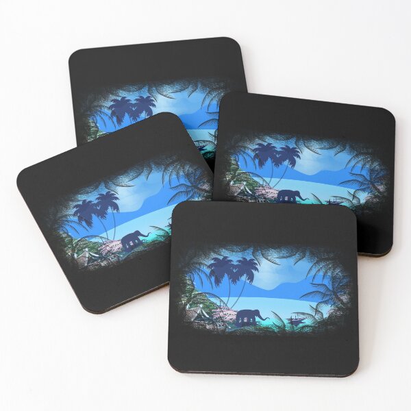 Item preview, Thai, Balinese landscape on a black shirt designed and sold by Galina Kostyaeva.