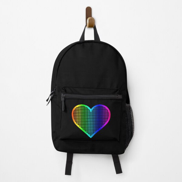Item preview, Double Rainbow and Black Gingham Heart designed and sold by Bumblefuzzies.