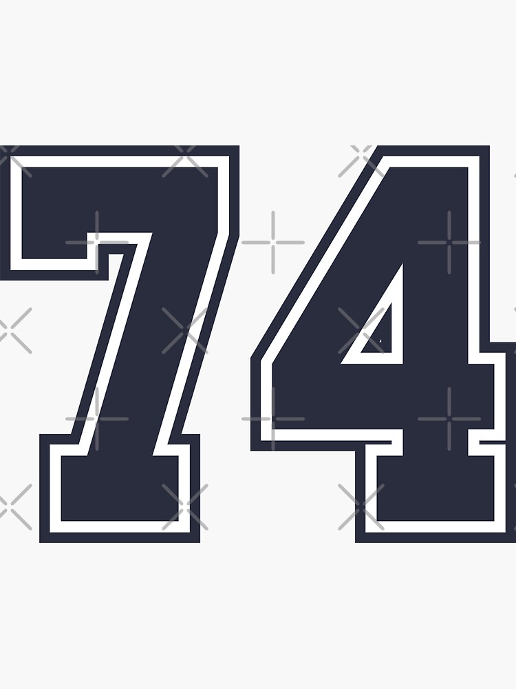 74 Sports Number Seventy-Four | Sticker