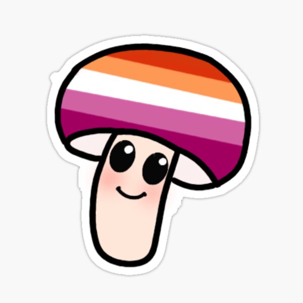 Lesbian Pride Mushroom Sticker Sticker For Sale By Madis Stickers