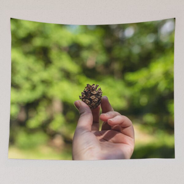Item preview, Hand holding pine cone designed and sold by lena-maximova.