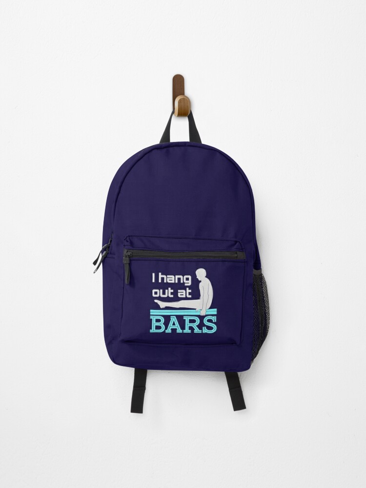 I Hang Out At Bars Mens Boys Gymnastics Backpack