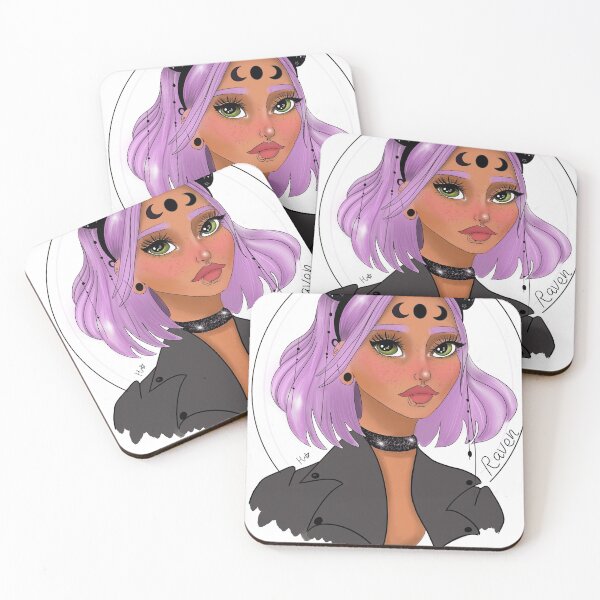 Item preview, Raven the purple haired witch designed and sold by Coven-Of-Art.