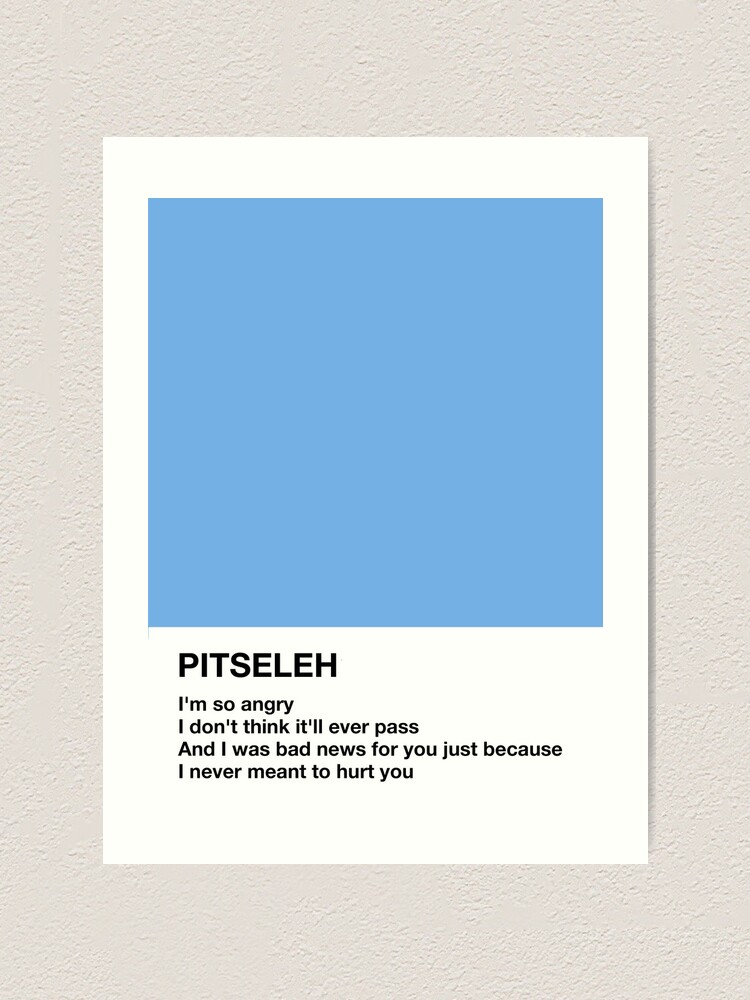 "Elliott Smith Pitseleh Lyrics Pantone " Art Print for Sale by aikaw
