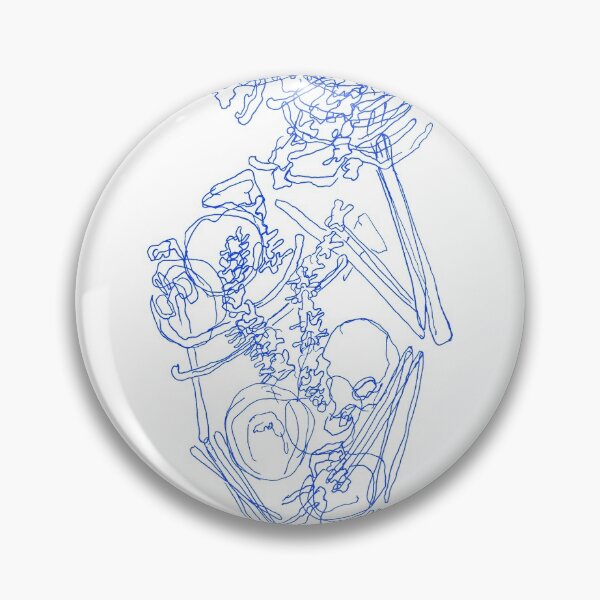 Item preview, Skeletal Tumble - Blue designed and sold by Caroline Owen.