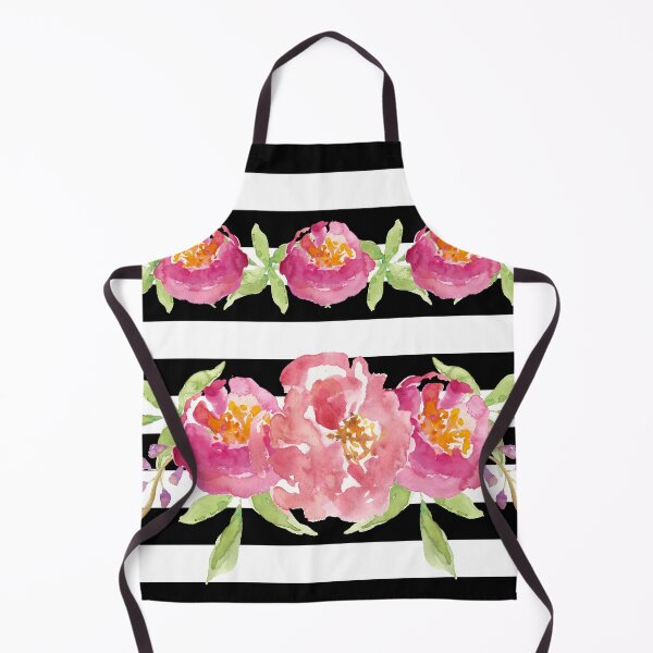 Item preview, Black and White Stripes with Roses designed and sold by Amy Brinkman.