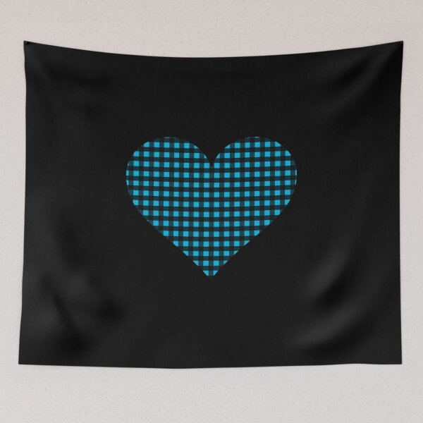 Item preview, Corazón de guinga azul y negro designed and sold by Bumblefuzzies.